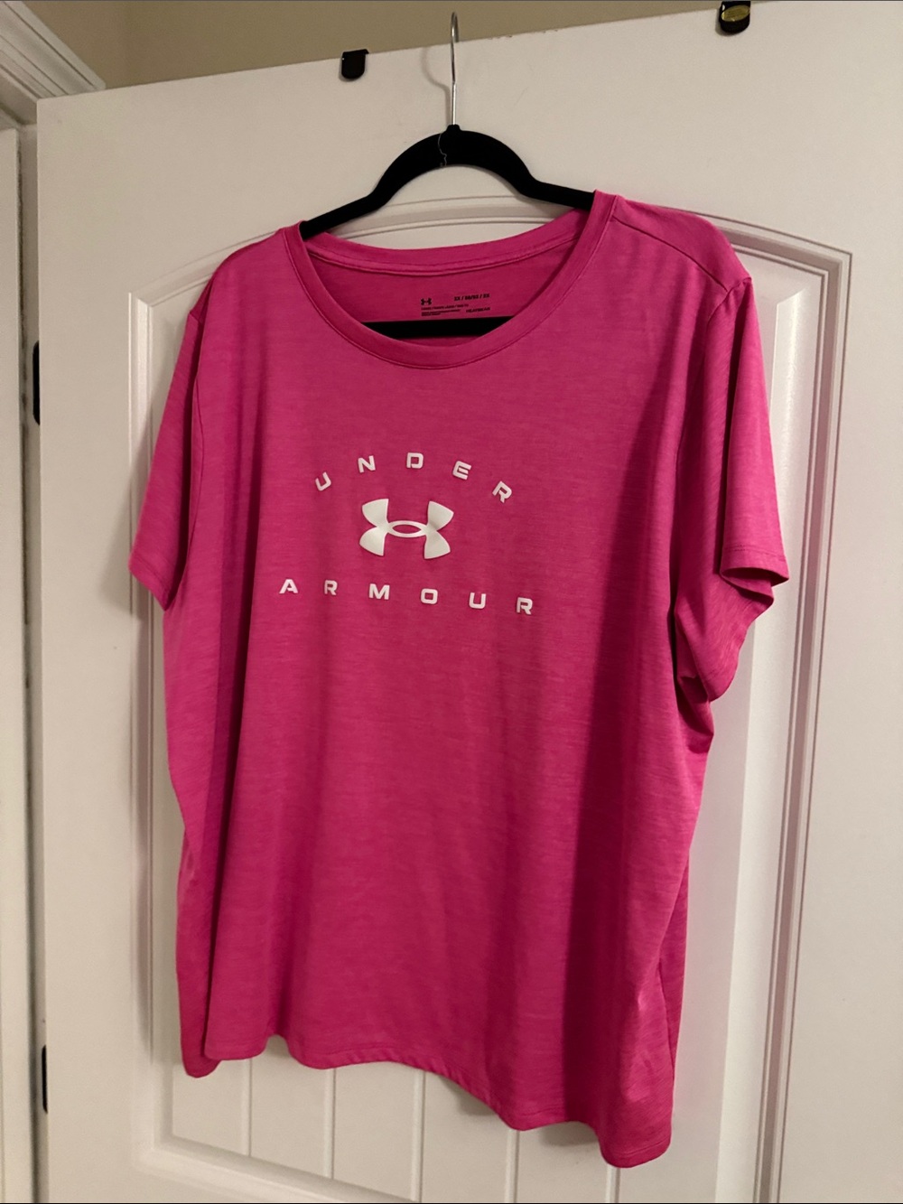 Under Armour Women's Hot Pink Short Sleeve Logo Tee